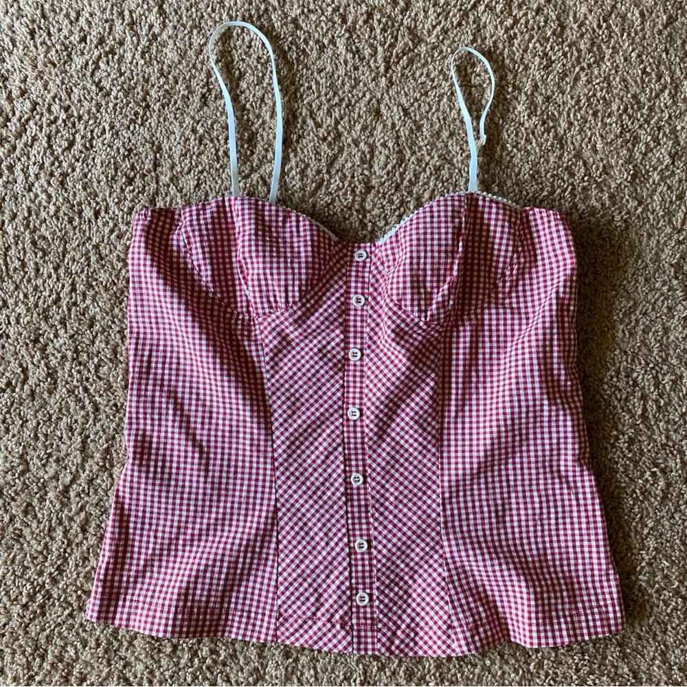Vintage Gingham Tank Top